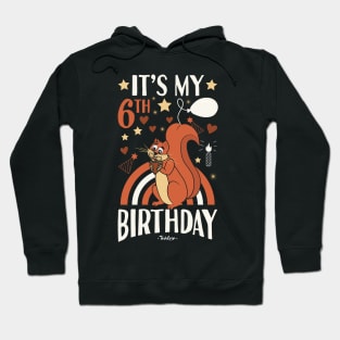 6th Birthday Squirrel Hoodie